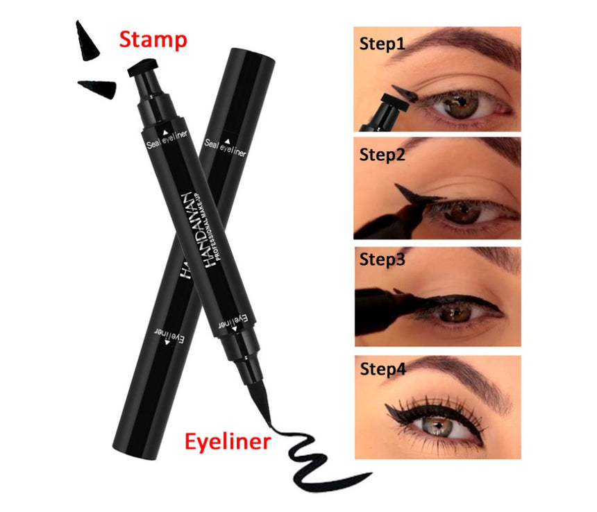 Double Headed Triangle Eyeliner Stamp Waterproof Cat Eye Tool