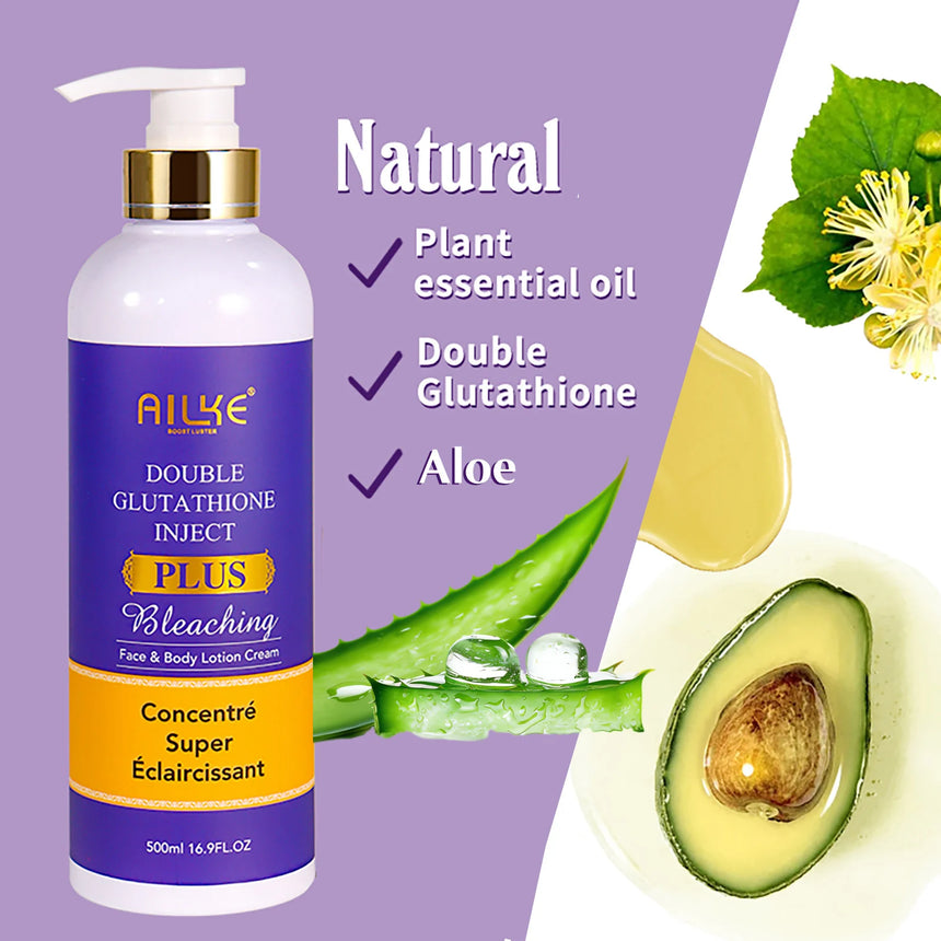 AILKE Double Glutathione Brightening Serum & Lotion Set – Dark Spot Corrector, 120ml