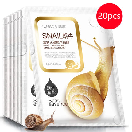 BIOAOUA Snail Essence Face Mask — Anti-Aging & Whitening Sheet Mask