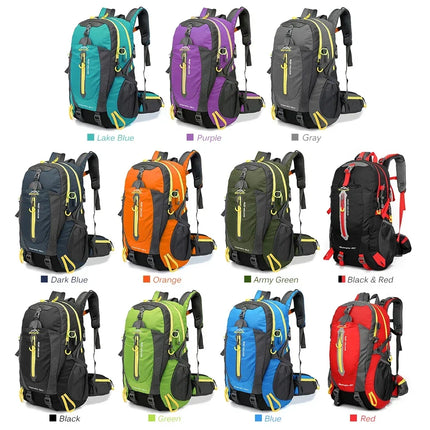 40L Water Resistant Travel Backpack – Hiking & Camping