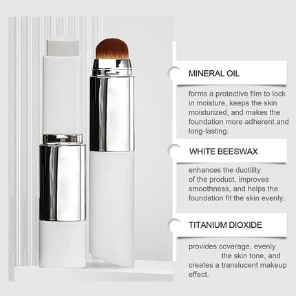 2-in-1 Color-Changing Foundation Stick Liquid Lightweight Moisturizing Brightening Foundation Color Changing For All Skin Types