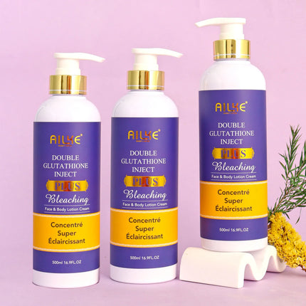 AILKE Double Glutathione Brightening Serum & Lotion Set – Dark Spot Corrector, 120ml