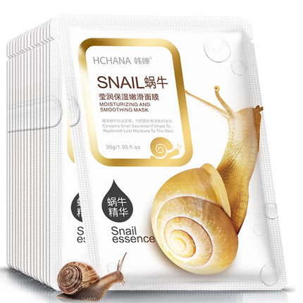 BIOAOUA Snail Essence Face Mask — Anti-Aging & Whitening Sheet Mask