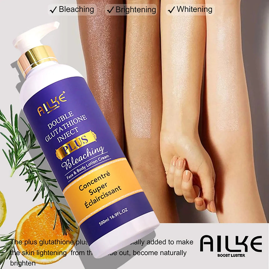 AILKE Double Glutathione Brightening Serum & Lotion Set – Dark Spot Corrector, 120ml