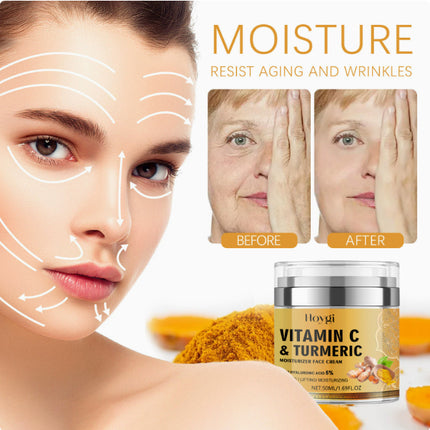 hydrating face cream with hyaluronic acid and vitamin c